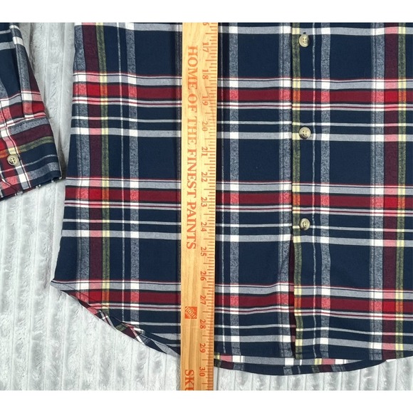 Mizzen Main Trim Fit Button Down Flannel Shirt Mens S Plaid Casual Preppy Office - Picture 6 of 11